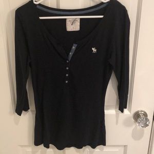 3/4 sleeve abercrombie and fitch top
